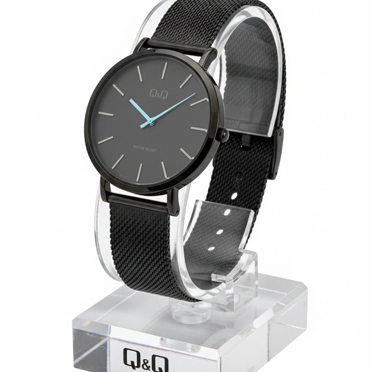 Q&Q - Reloj Q&q Negro total Casual para hombre