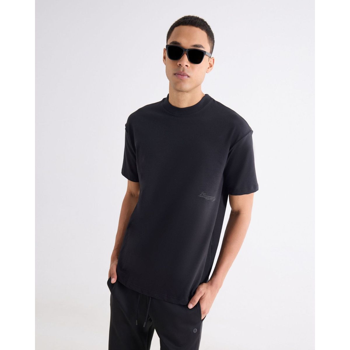 SEVEN SEVEN - Camiseta Para Hombre Manga Corta Cuello Redondo Color Negro Marca Seven Seven #45092813