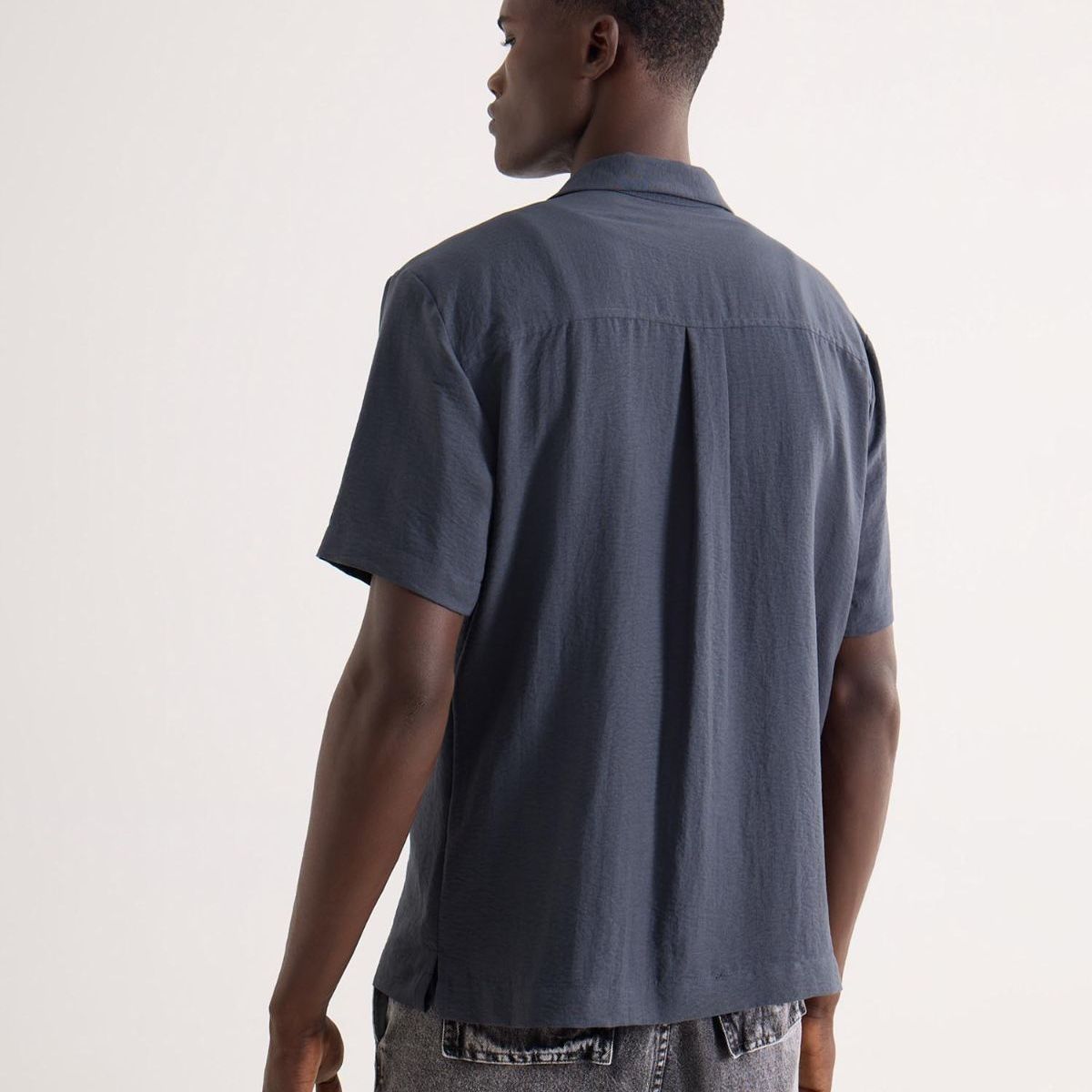 SEVEN SEVEN - Camisa Para Hombre Manga Corta Sin Bolsillo Cuello Resort Color Gris Marca Seven Seven #45012187