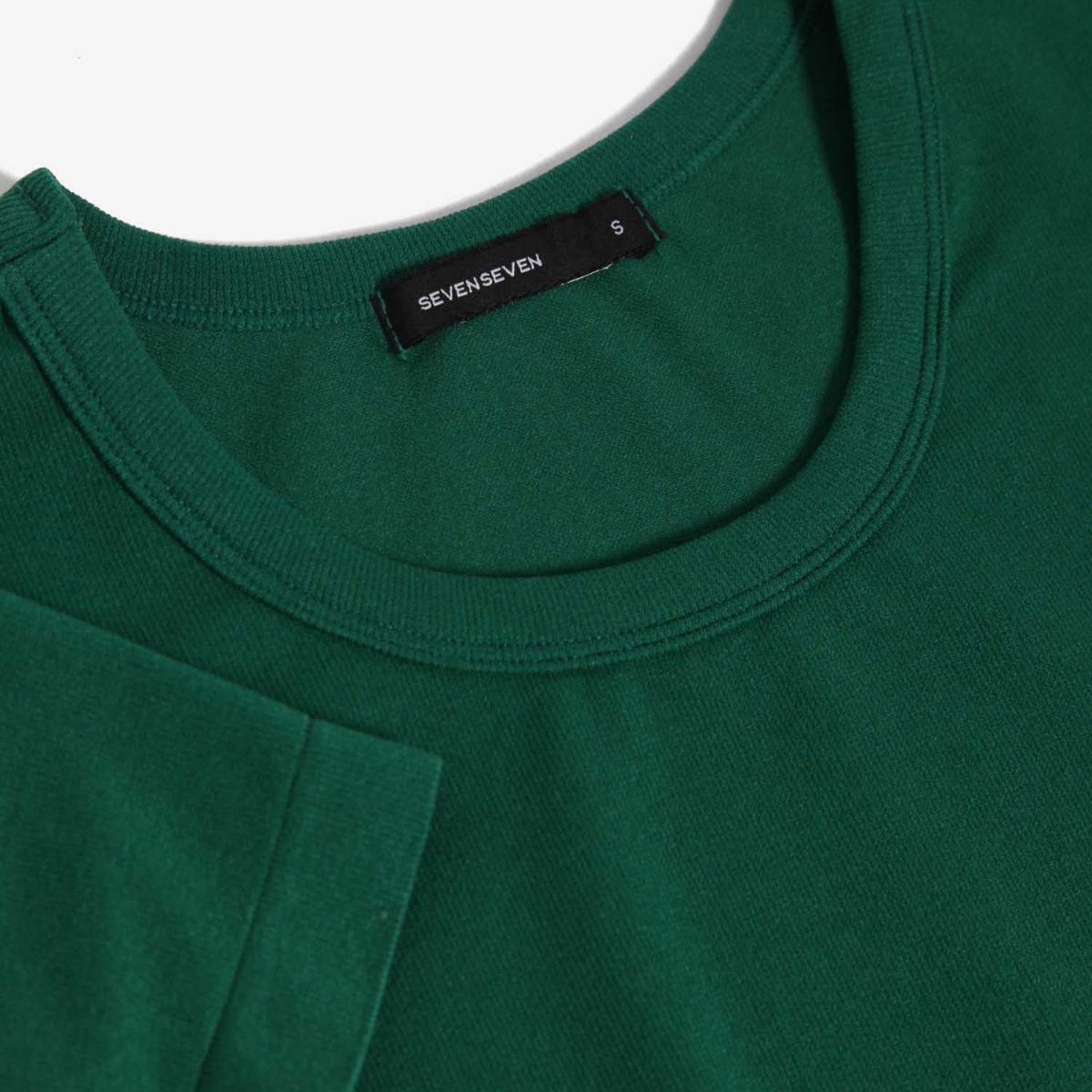 SEVEN SEVEN - Crop Top Ajustado Con Manga Corta  Para Mujer Verde Seven Seven