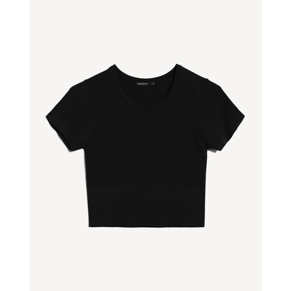 SEVEN SEVEN - Camiseta Para Mujer Manga Corta Cuello Redondo Color Negro Marca Seven Seven #28096455