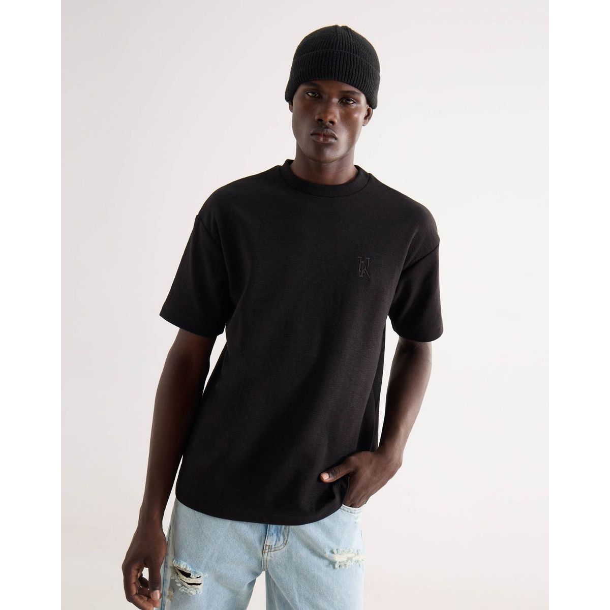 SEVEN SEVEN - Camiseta Para Hombre Manga Corta Cuello Redondo Color Negro Marca Seven Seven #45092787