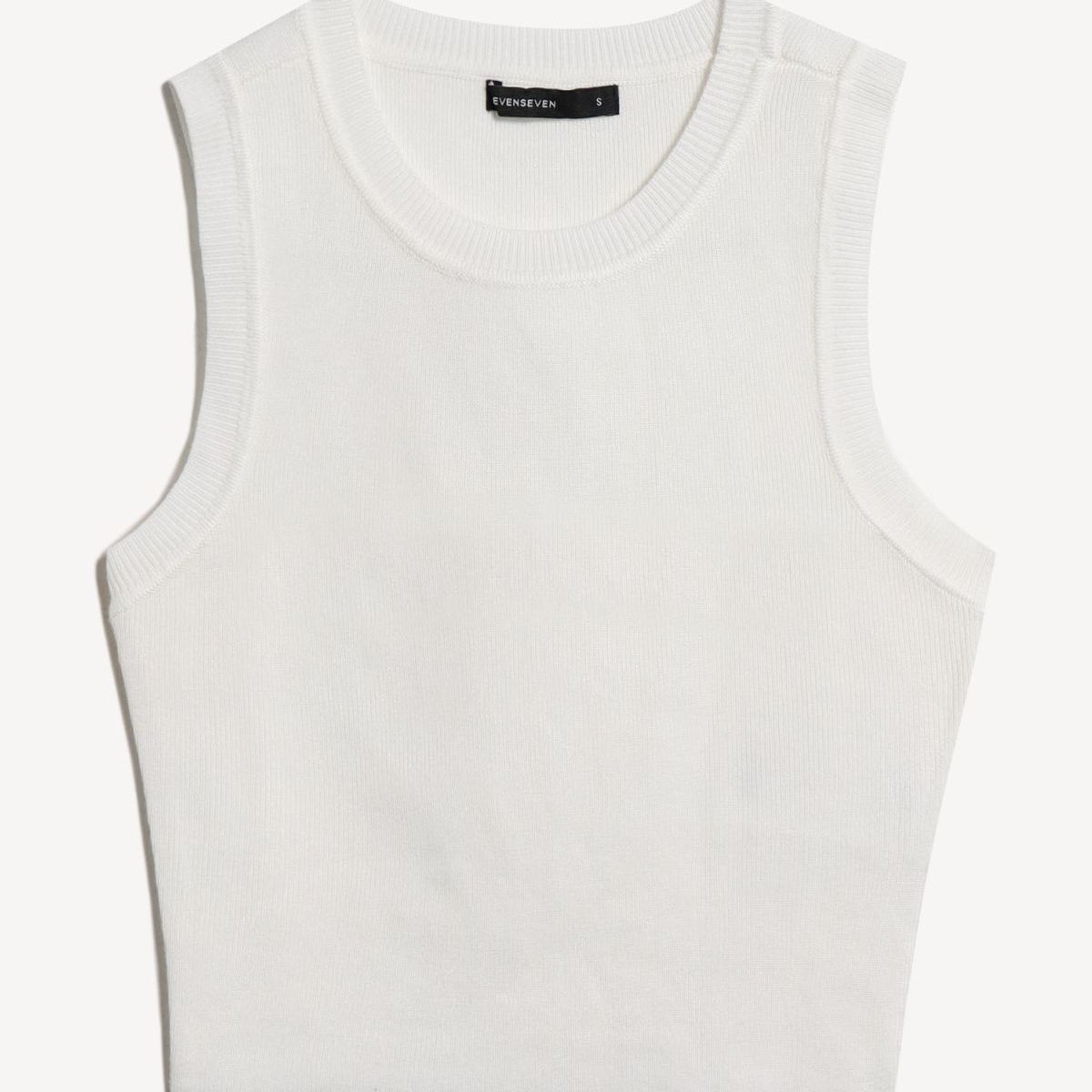 SEVEN SEVEN - Crop Top Con Cuello Redondo  Para Mujer Hueso Seven Seven