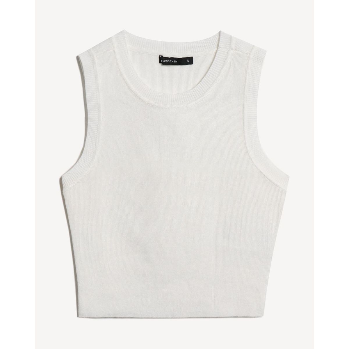 SEVEN SEVEN - Crop Top Con Cuello Redondo  Para Mujer Hueso Seven Seven