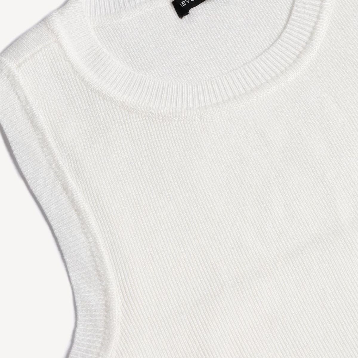 SEVEN SEVEN - Crop Top Con Cuello Redondo  Para Mujer Hueso Seven Seven