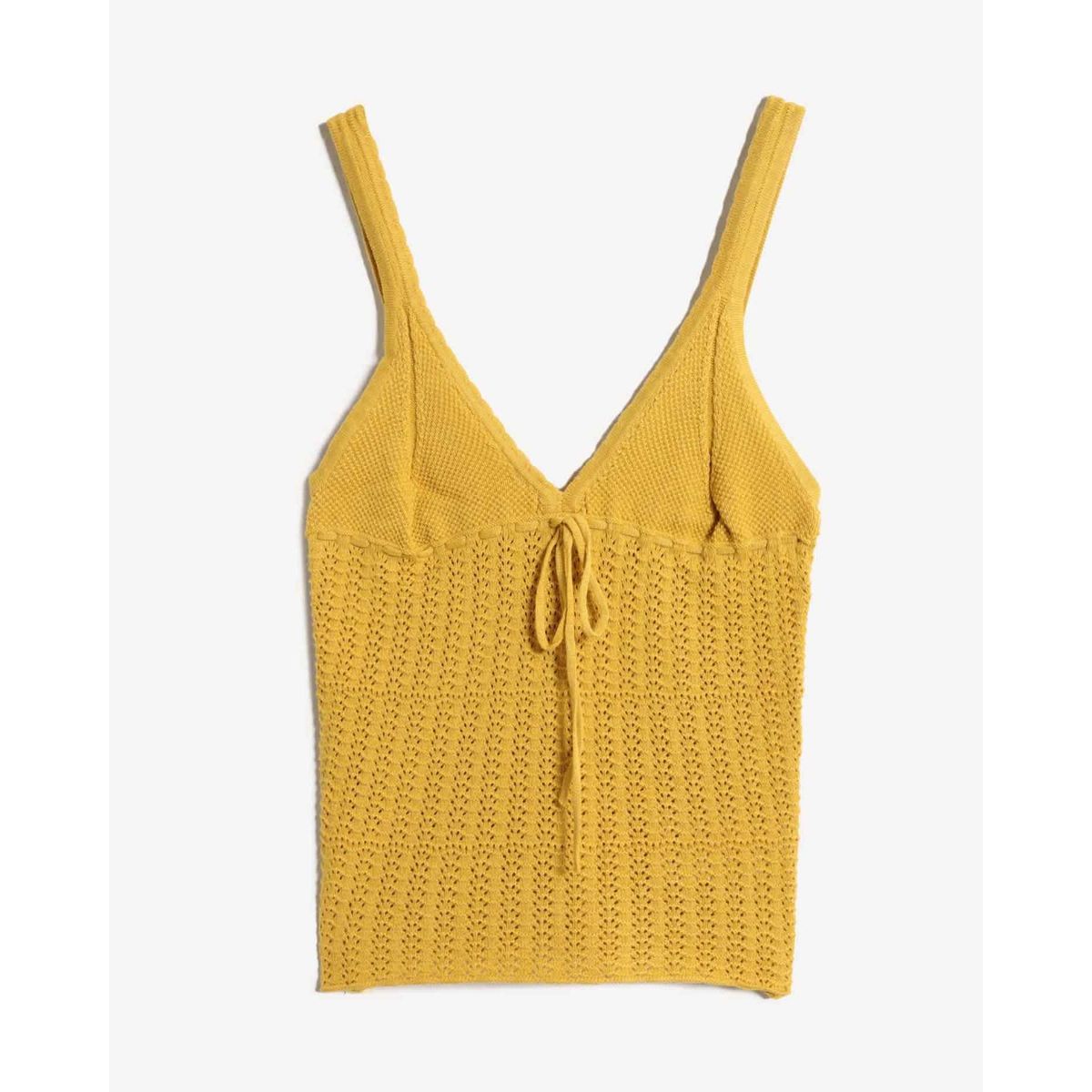 SEVEN SEVEN - Camiseta Para Mujer Manga Sisa Cuello V Color Amarillo Marca Seven Seven #28096425