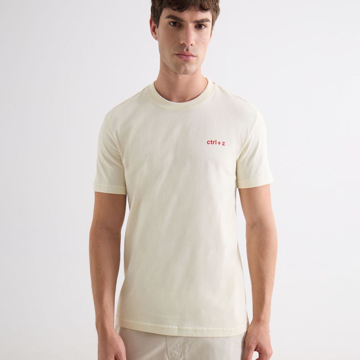 SEVEN SEVEN - Camiseta Para Hombre Manga Corta Cuello Redondo Color Arena Marca Seven Seven #45092827