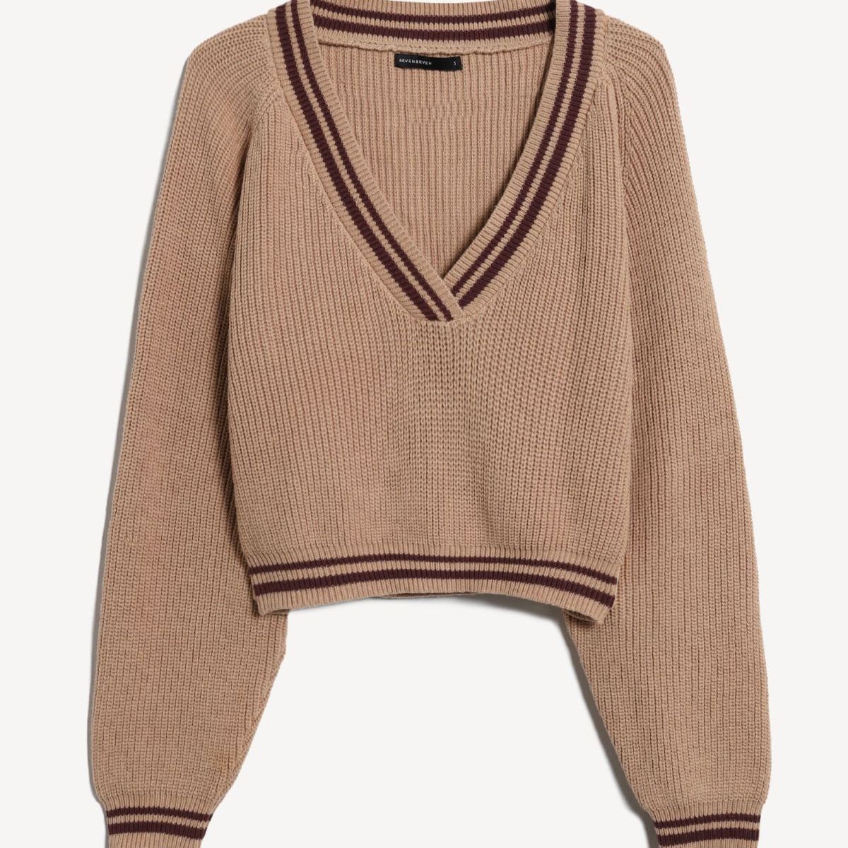 SEVEN SEVEN - Saco Para Mujer Cuello V Color Camel Marca Seven Seven #28330678