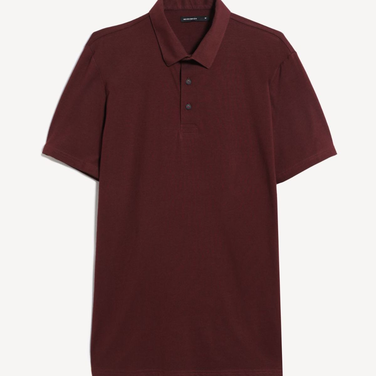 SEVEN SEVEN - Polo Para Hombre Cuello Maquina Sin Bolsillo Color Vino Marca Seven Seven #45110940
