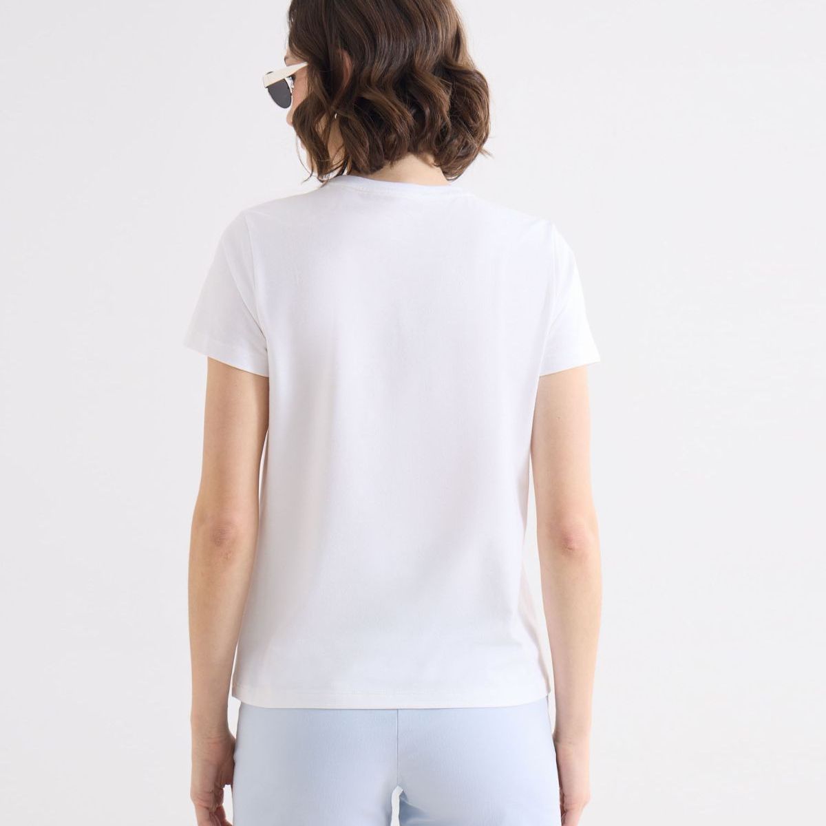 SEVEN SEVEN - Camiseta Para Mujer Manga Corta Cuello Redondo Color Marfil Marca Seven Seven #28096539