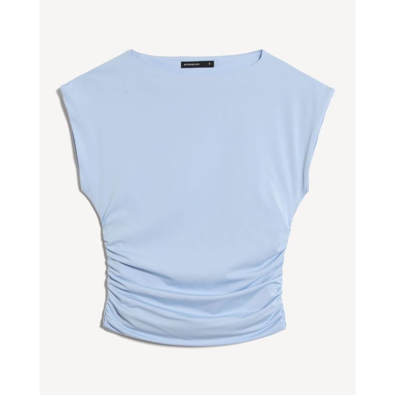 SEVEN SEVEN - Camiseta Para Mujer Manga Corta Cuello Redondo Color Azul Marca Seven Seven 28096530