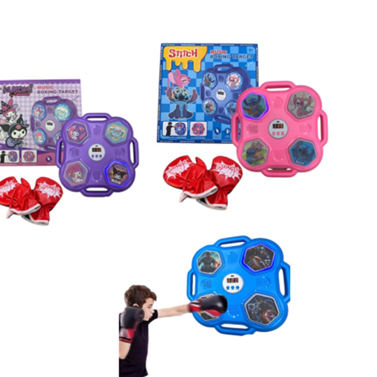 GENERICO - kIT De Boxeo Musical Montaje Pared Entrenamiento Niños