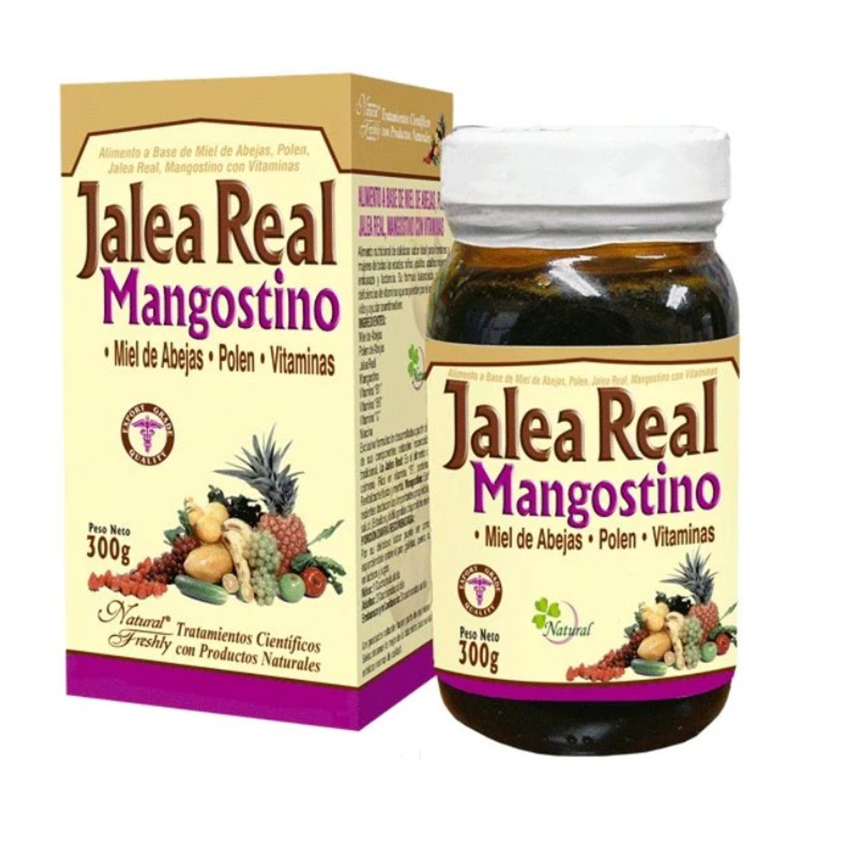 NATURAL FRESHLY - ALIMENTO  CON MANGOSTINO + VITAMINAS X 300 GR./ JALEA REAL