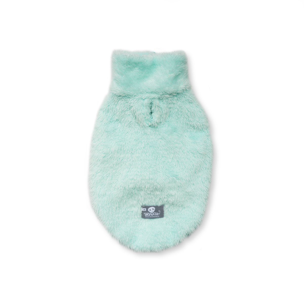 WAWAW - Saco S cuello alto cremallera menta manga sisa con sesgo licrado menta