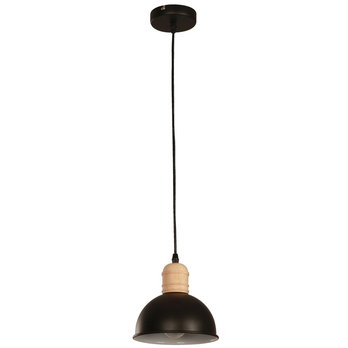 DESIGNER - LAMPARA COLGANTE NEGRA 1 LUZ IKELITE MODERNA