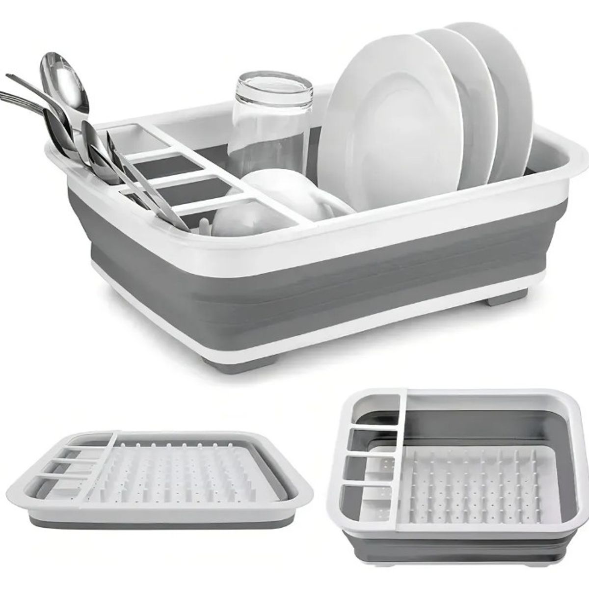 CHINA GLAZE - Escurridor de Platos PlegableFuncional y Compacto para Almacenamiento