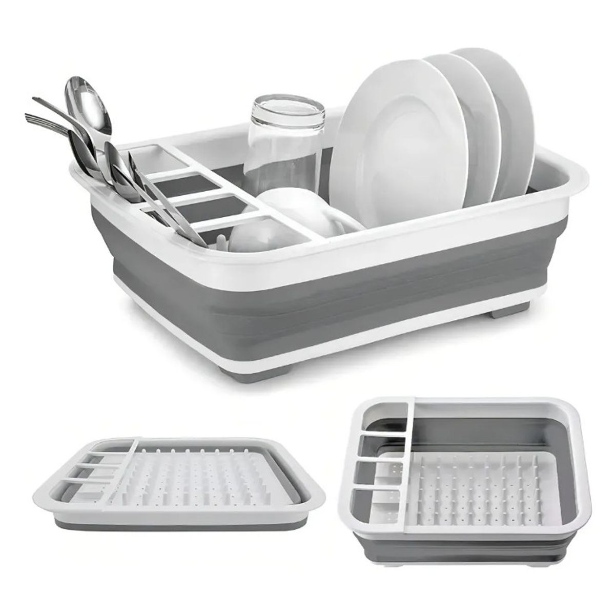 CHINA GLAZE - Escurridor de Platos PlegableFuncional y Compacto para Almacenamiento