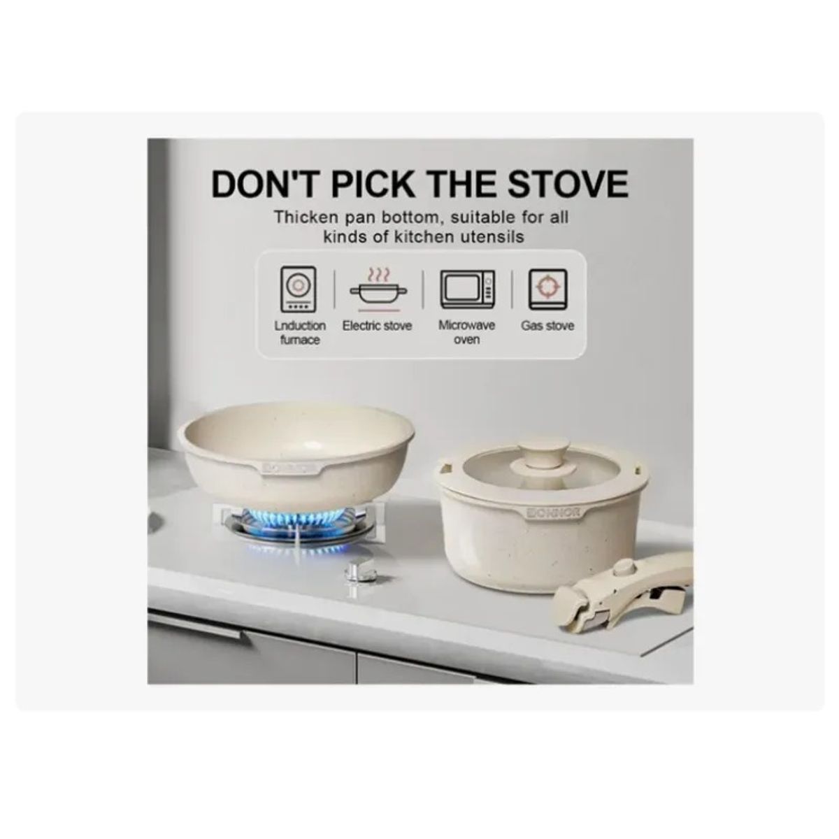 GENERICO - Set de Ollas Donnor 17 Pzas Antiadherente