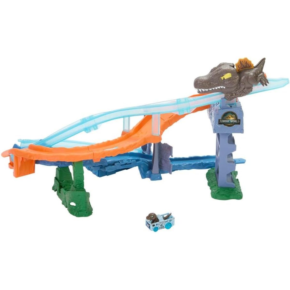 HOT WHEELS - Pista Hot Wheels Racer Verse Jurassic World Crash Splash Spinosaurus