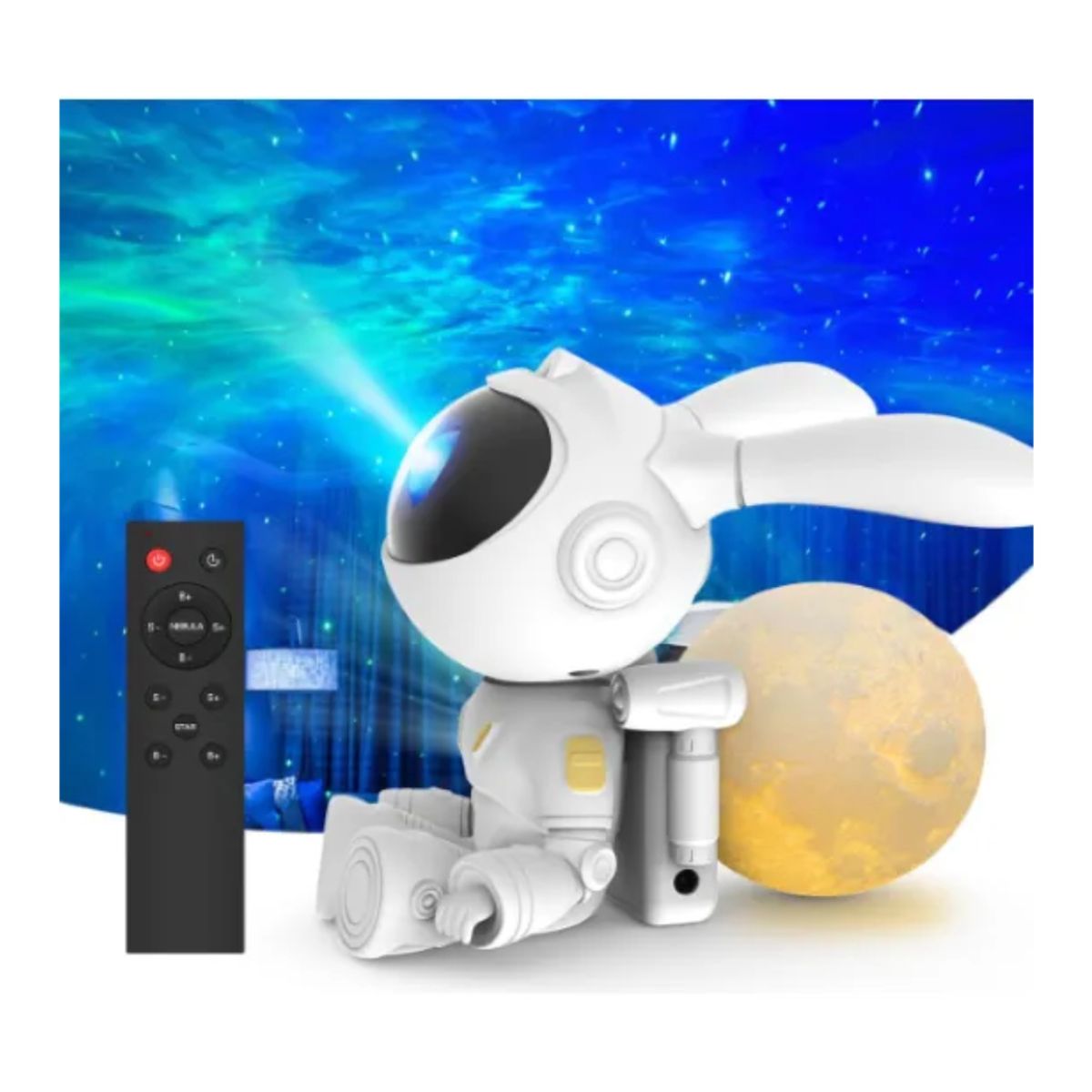 GENERICO - Proyector Conejo Luna Estrellas Parlante Bluetooth