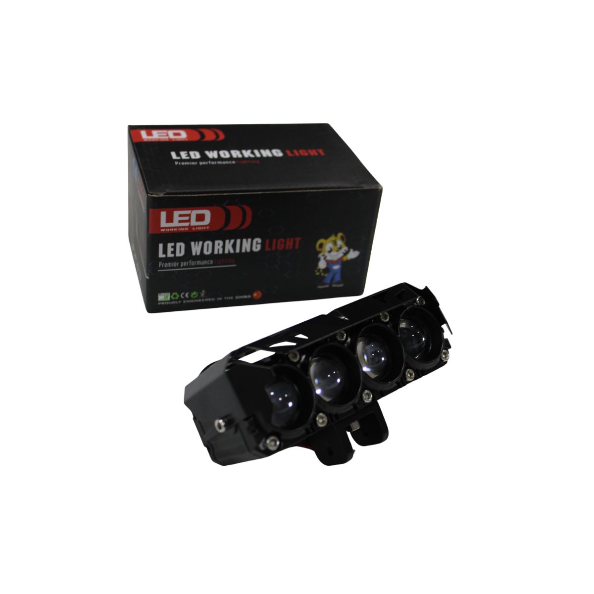 GENERICO - Faro para Moto Antiniebla con Luz LED  Alta Potencia 4 FOCOS