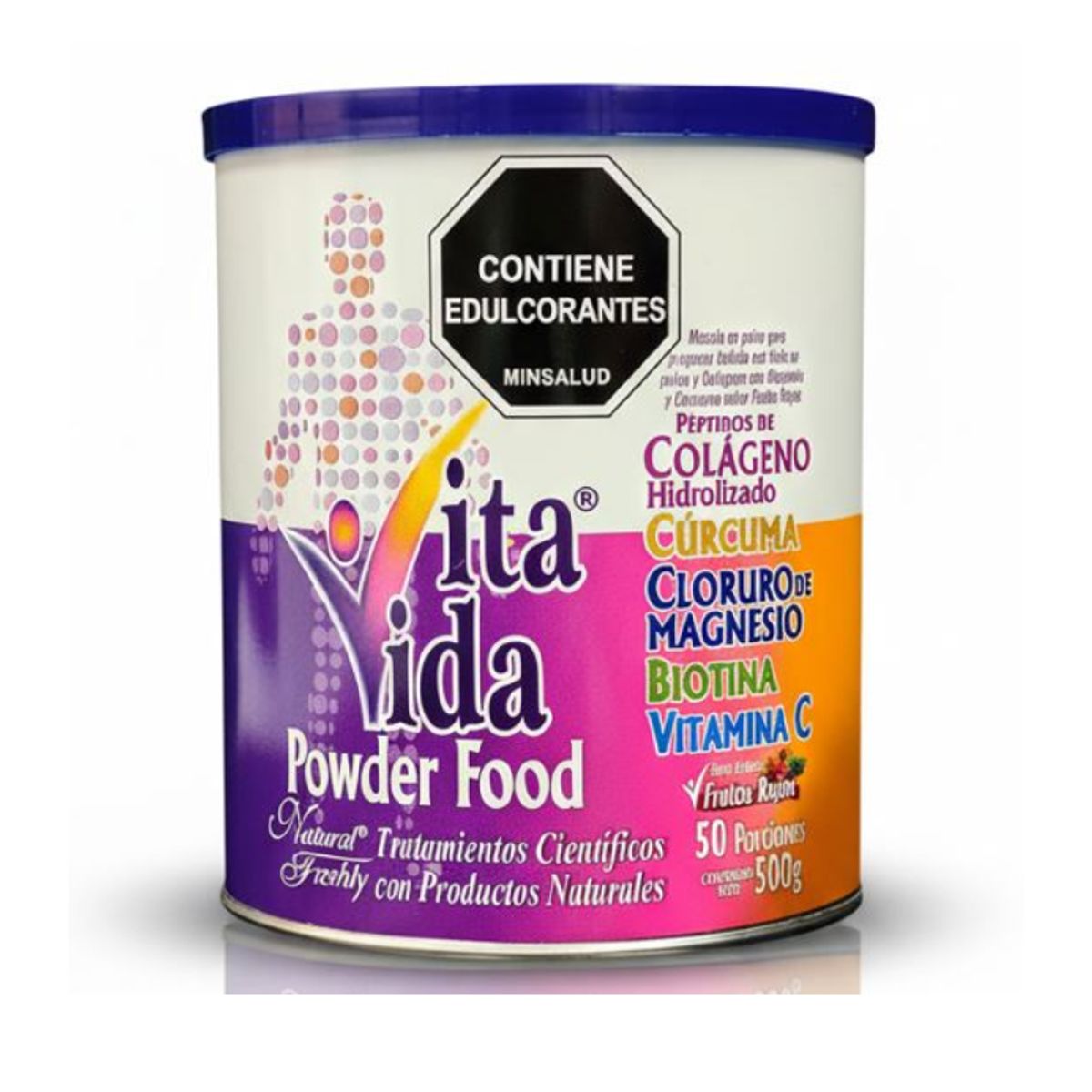 NATURAL FRESHLY - ALIMENTO EN POLVO CON COLAGENO Y FRUTAS X 500 G/ VITA VIDA.