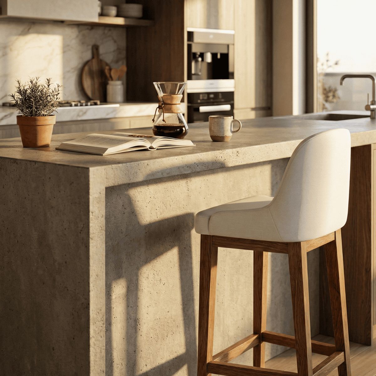 LEGNO COLOMBIA - Silla de Bar Dolce Banco Crudo Legno Colombia