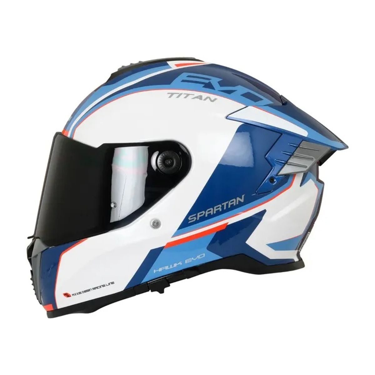 SPARTAN - CASCO SPARTAN HAWK CERTIFIC ECE2206 DOBLE VISOR TITAN BRILLO