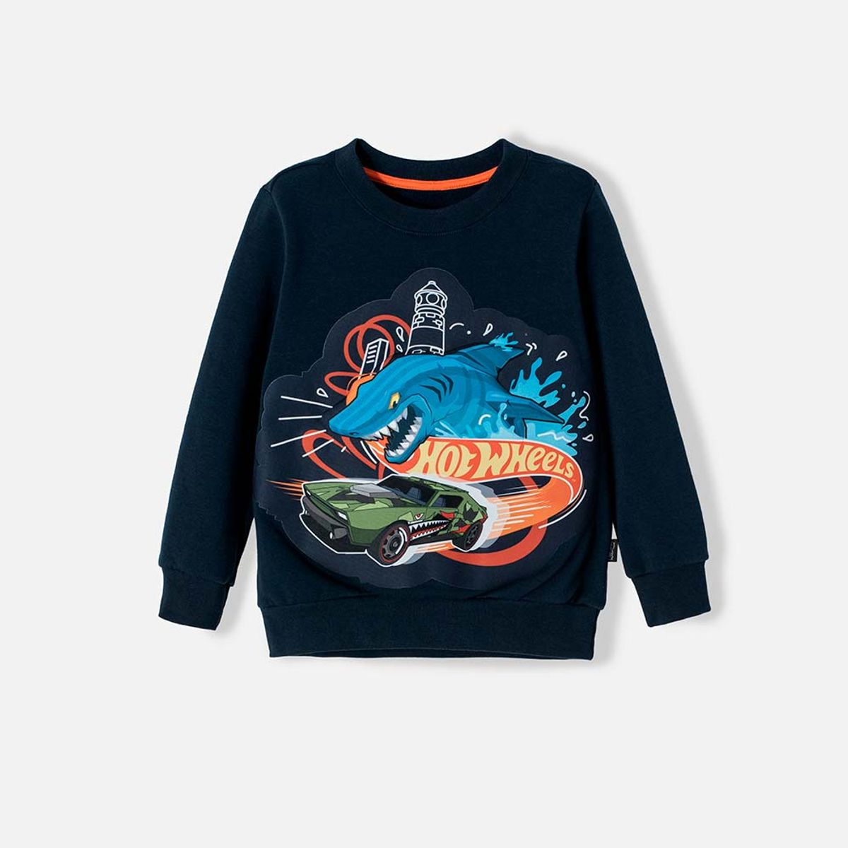 HOT WHEELS - Buzo de Hot Wheels azul oscuro cerrado para niño 2T a 5T