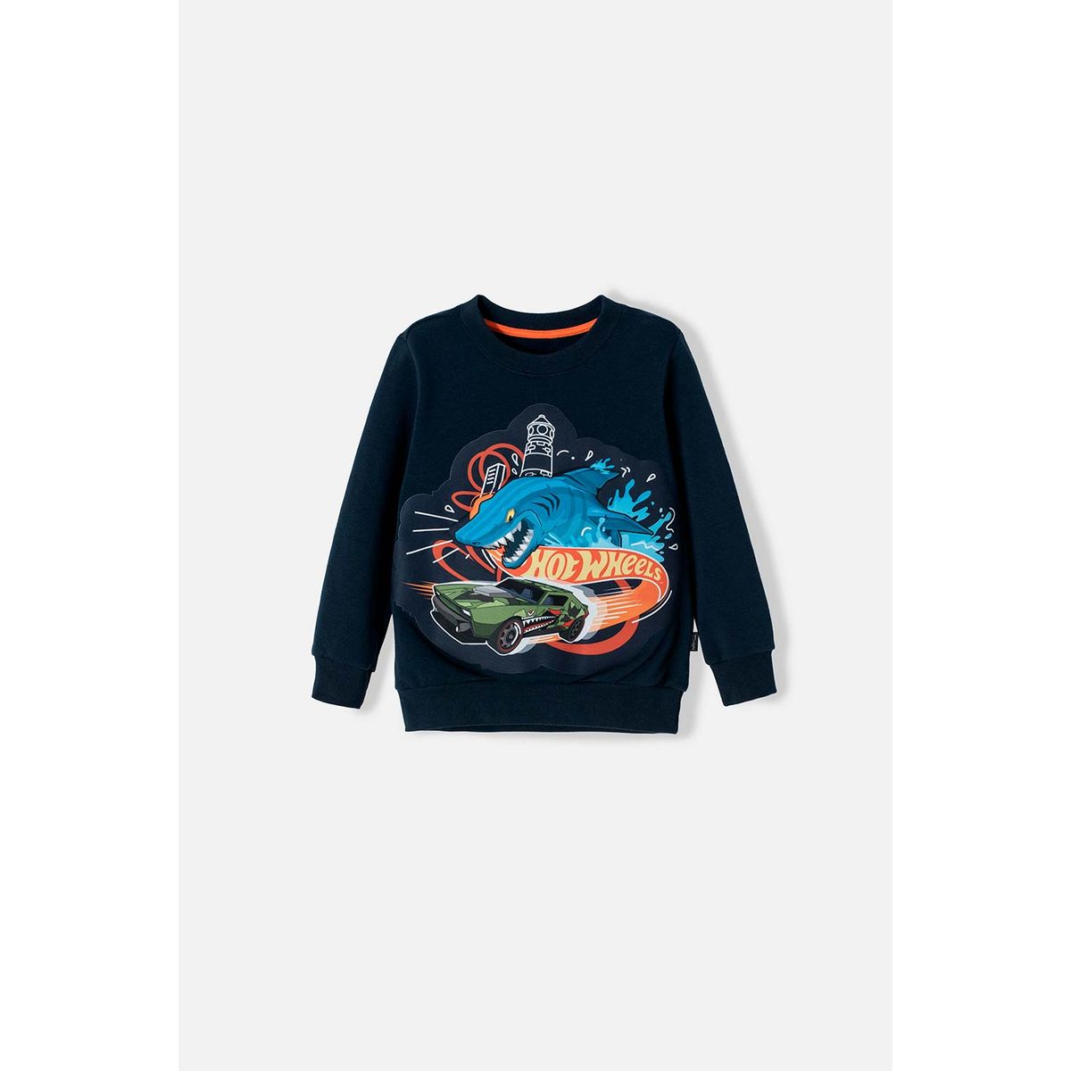 HOT WHEELS - Buzo de Hot Wheels azul oscuro cerrado para niño 2T a 5T