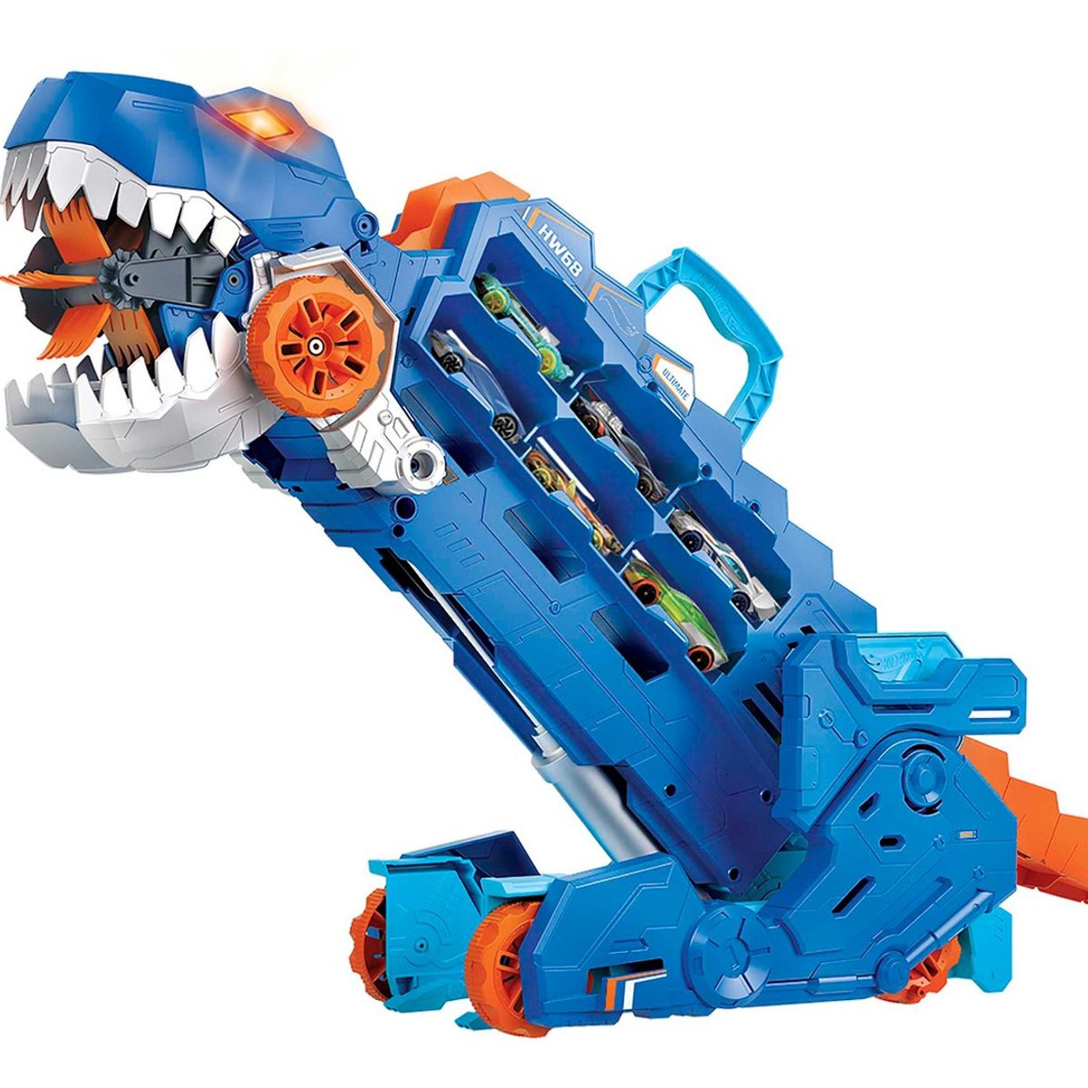 HOT WHEELS - Hot Wheels City Pista De Juguete Súper Remolque De T-rex