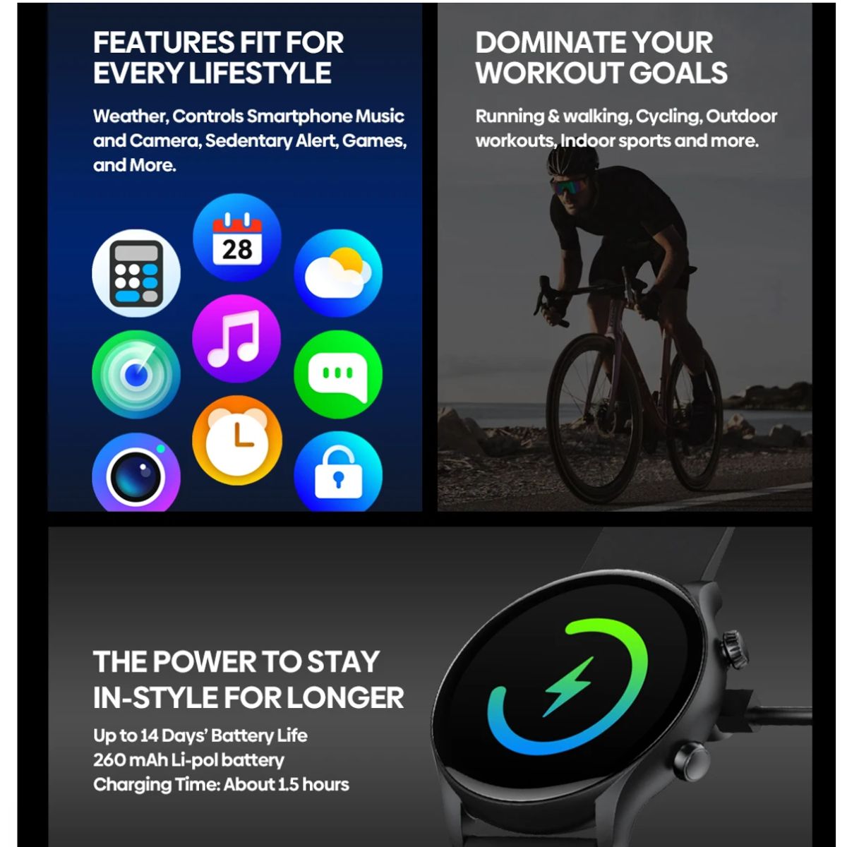 ZEBLAZE - Reloj Inteligente Mujer WhatsApp Deporte Siri IA Smartwatch Mujer