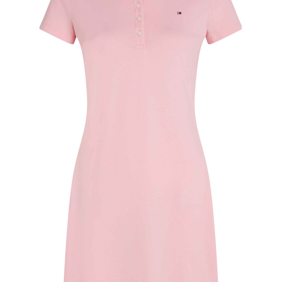 TOMMY HILFIGER - Vestido rosa tipo polo de corte slim Tommy Hilfiger
