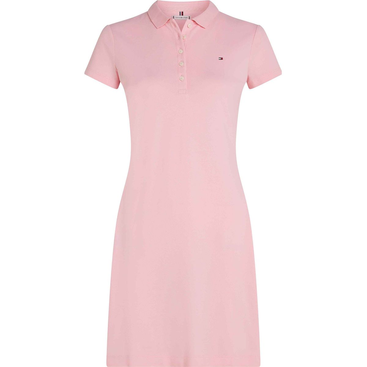 TOMMY HILFIGER - Vestido rosa tipo polo de corte slim Tommy Hilfiger