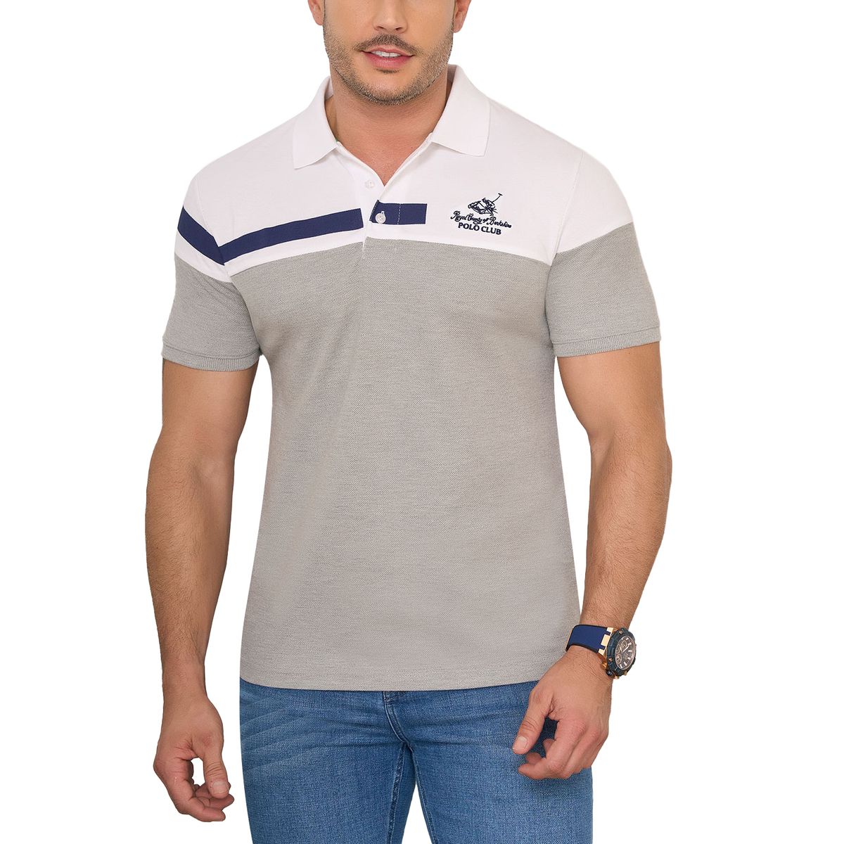 CROYDON - Camiseta Polo Sergio Gris Croydon para Hombre