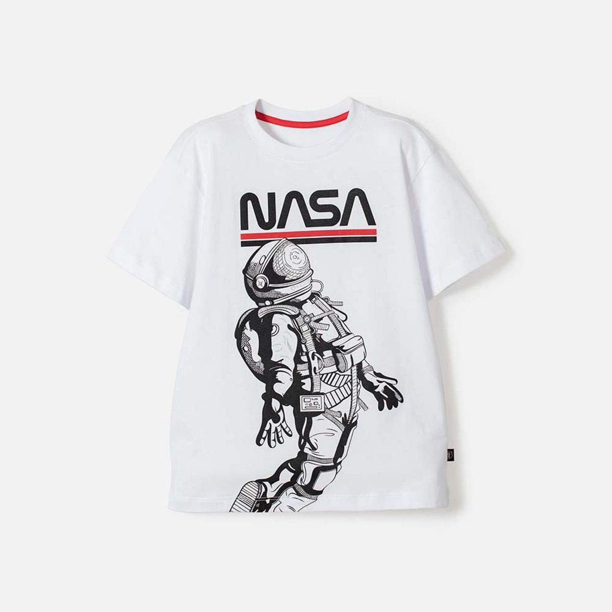 NASA - Camiseta de la Nasa manga corta blanco para niño