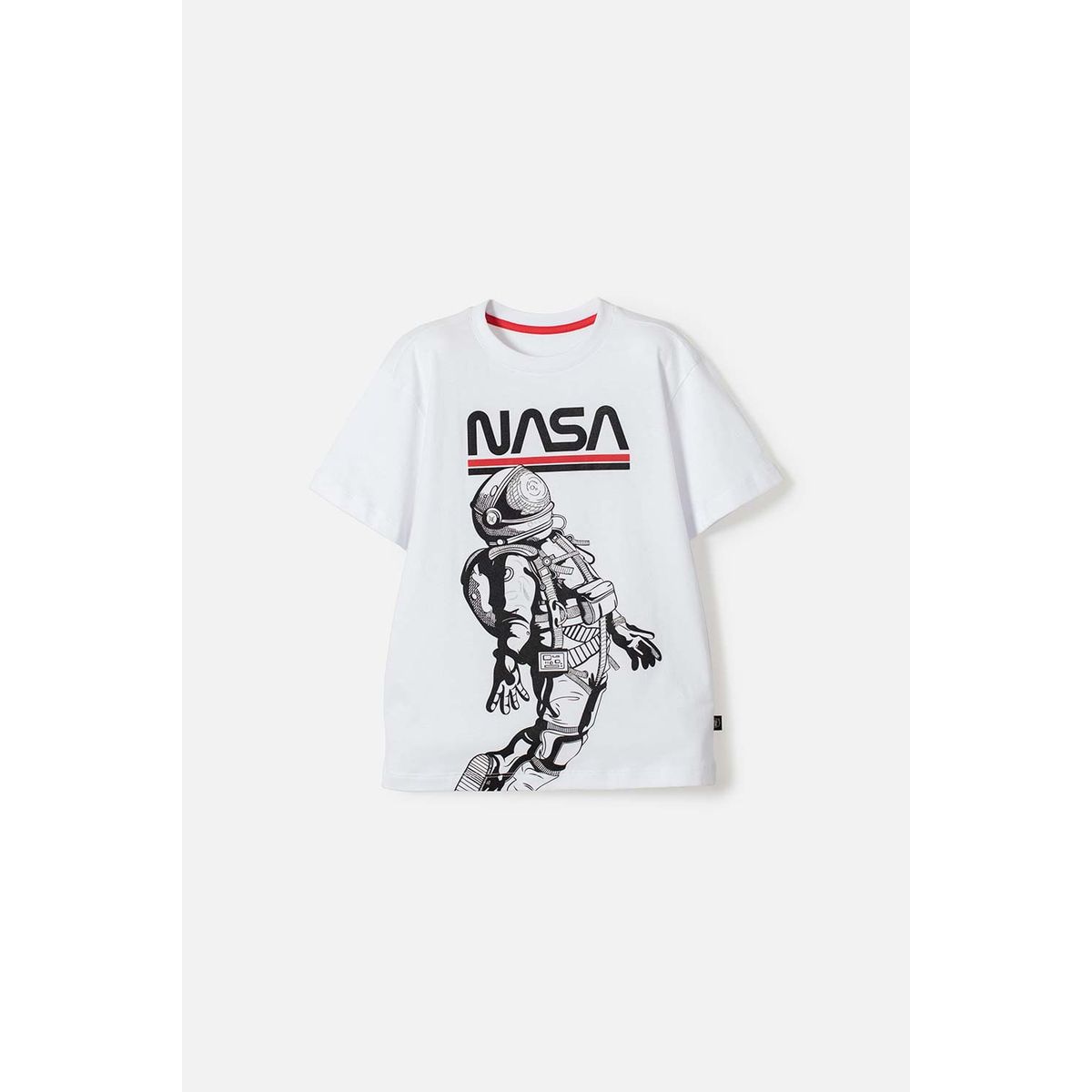 NASA - Camiseta de la Nasa manga corta blanco para niño