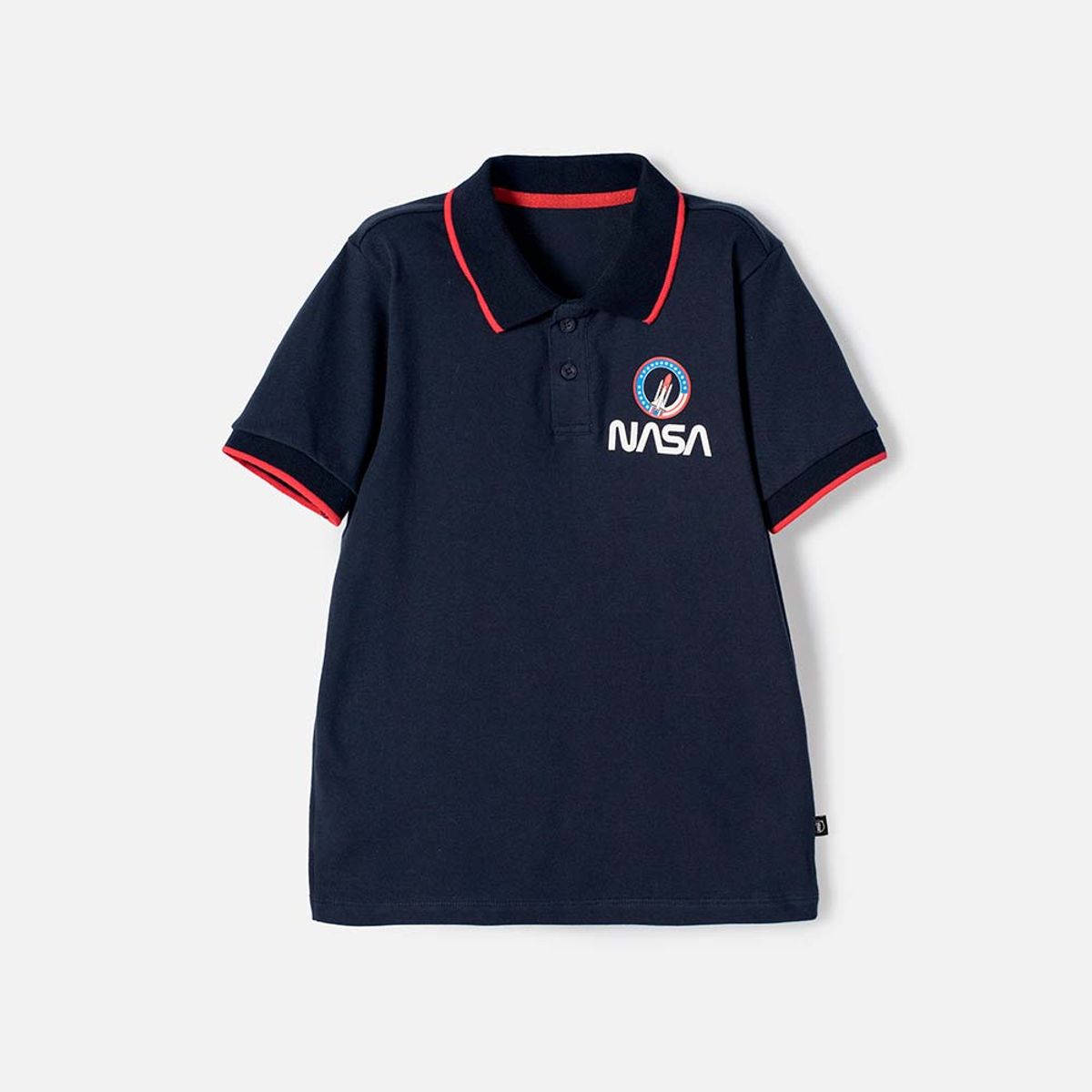 NASA - Camiseta de la Nasa tipo polo azul para niño
