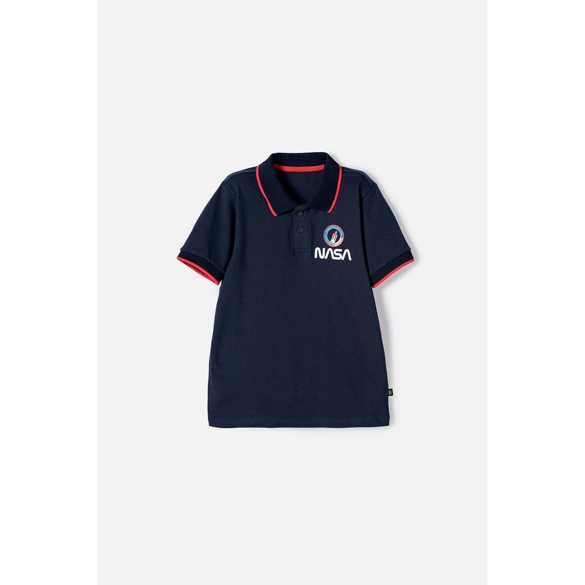 NASA - Camiseta de la Nasa tipo polo azul para niño