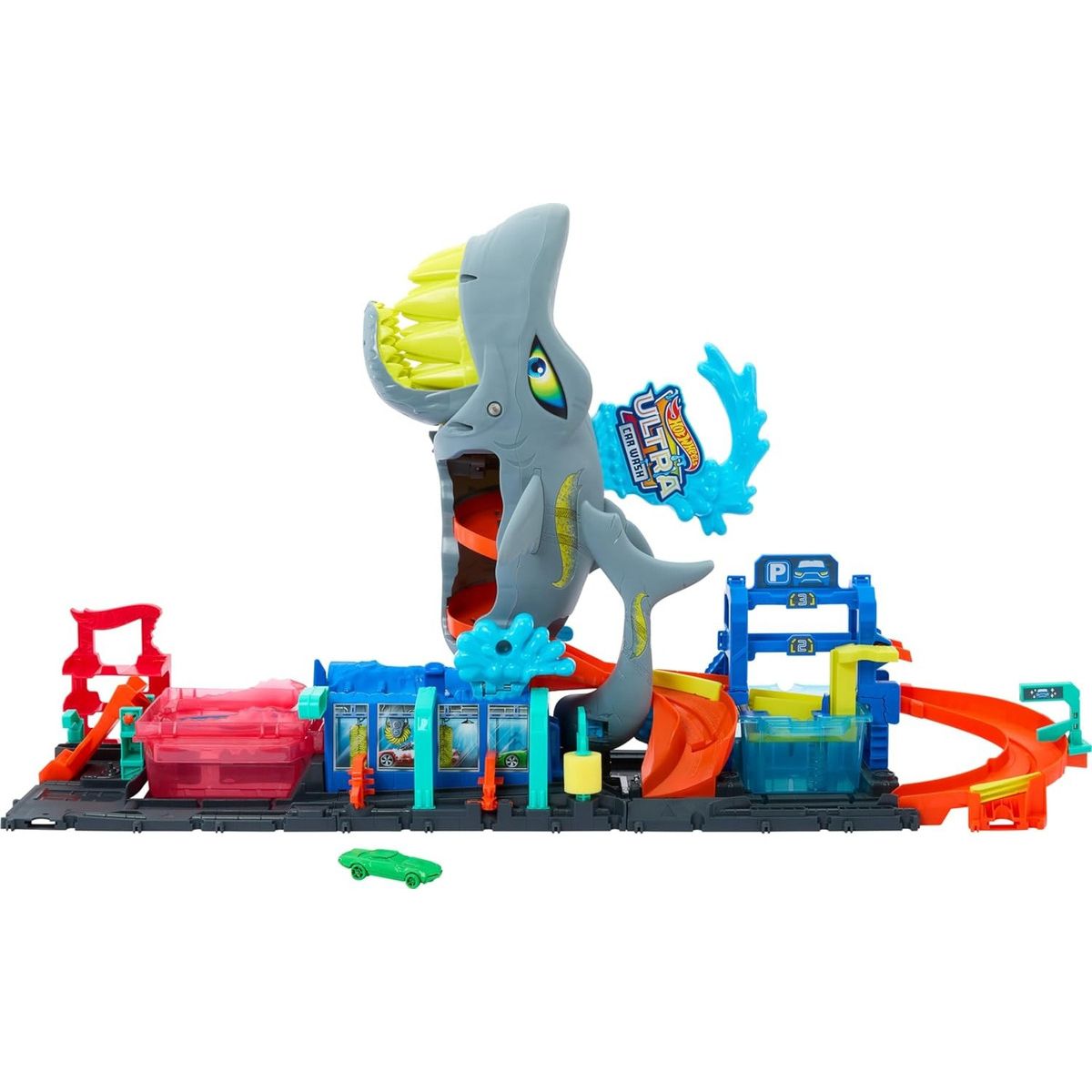 HOT WHEELS - Pista Hot Wheels City Mega Rapid Ultra Shark Wash