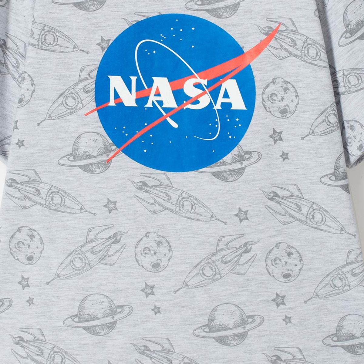 NASA - Camiseta de Nasa manga corta gris para niño