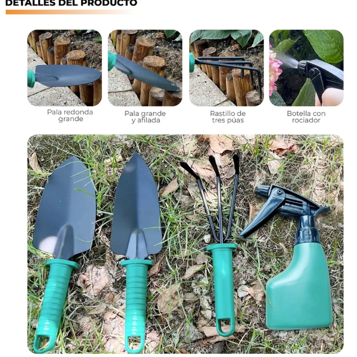 GENERICO - Kit Herramientas De Jardineria X10 Piezas + Estuche