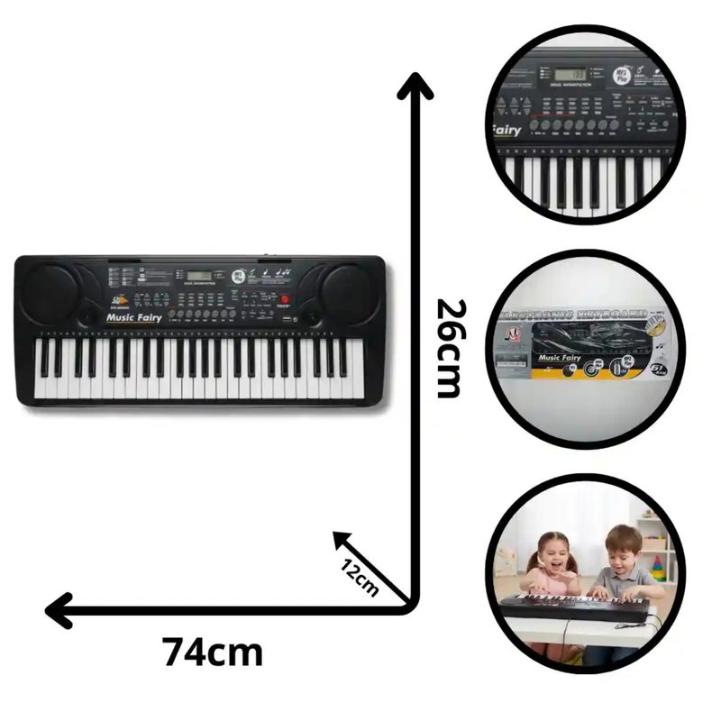 DISTRIONLINE - Organeta Electrónica Grande Mq-808usb 61 Teclas