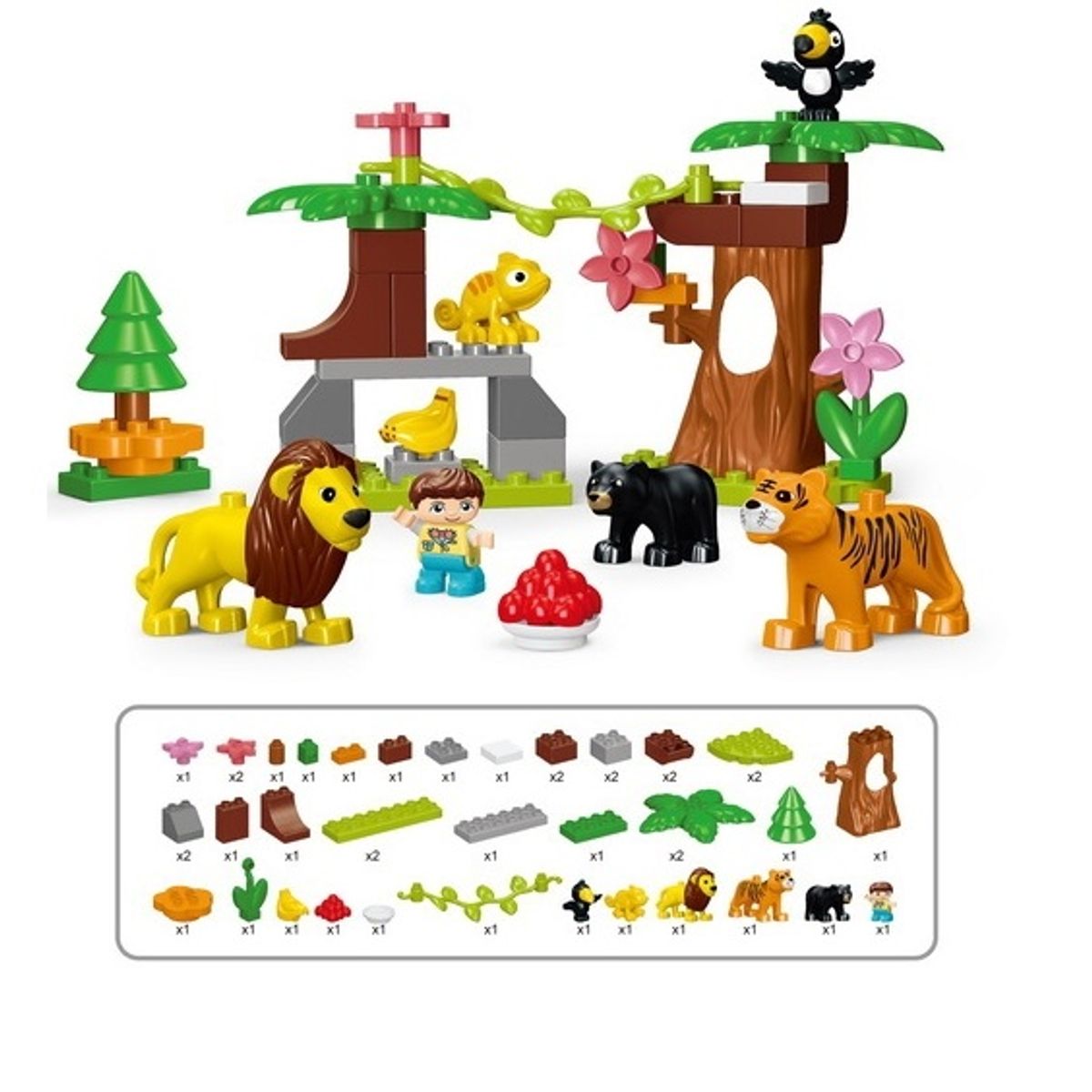 JUGANDO Y EDUCANDO - Bloques De Construcción Zoológico 41 Piezas Para Niños