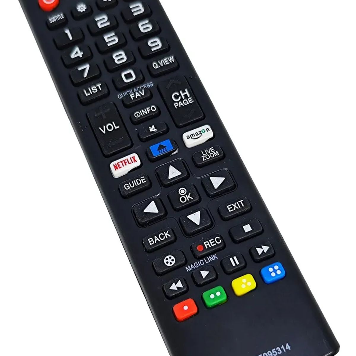 GENERICO - Reemplazo Control Remoto Para Tv Lg Universal Smart + Pilas Negro