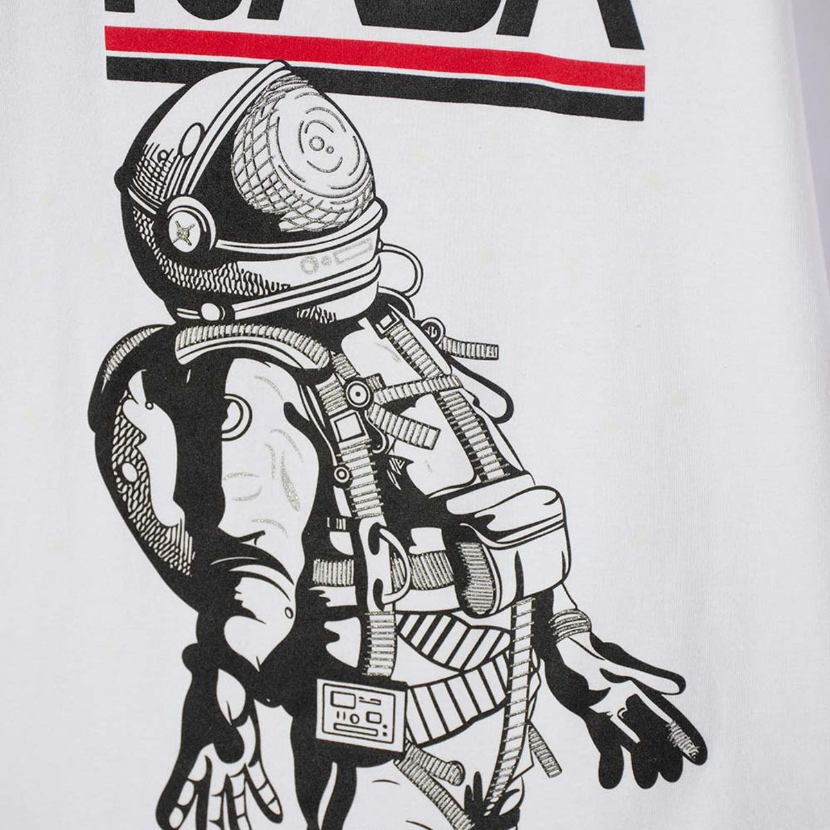 NASA - Camiseta de la Nasa manga corta blanco para niño