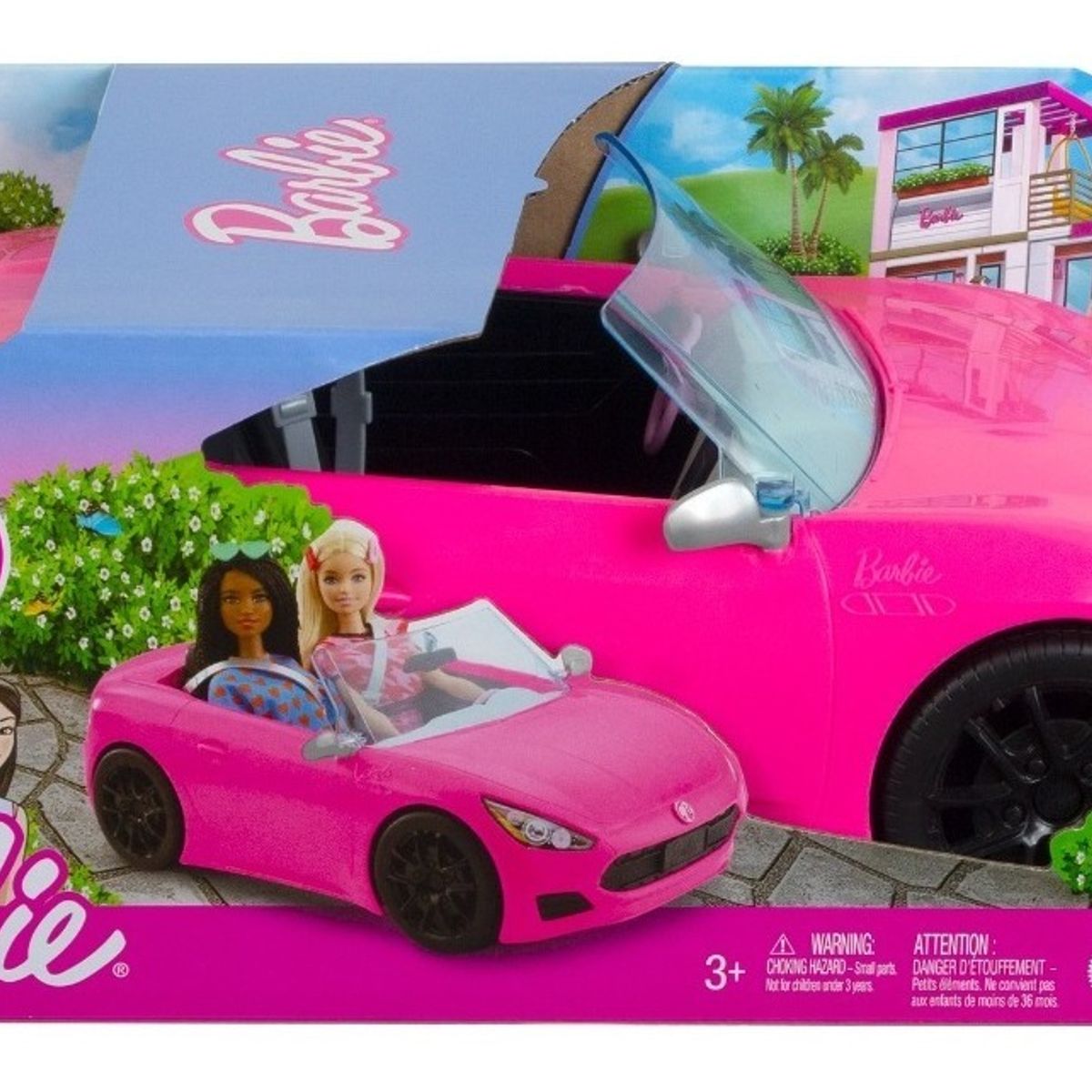BARBIE - Set Muñeca Barbie Coche Vehículo Carro Convertible