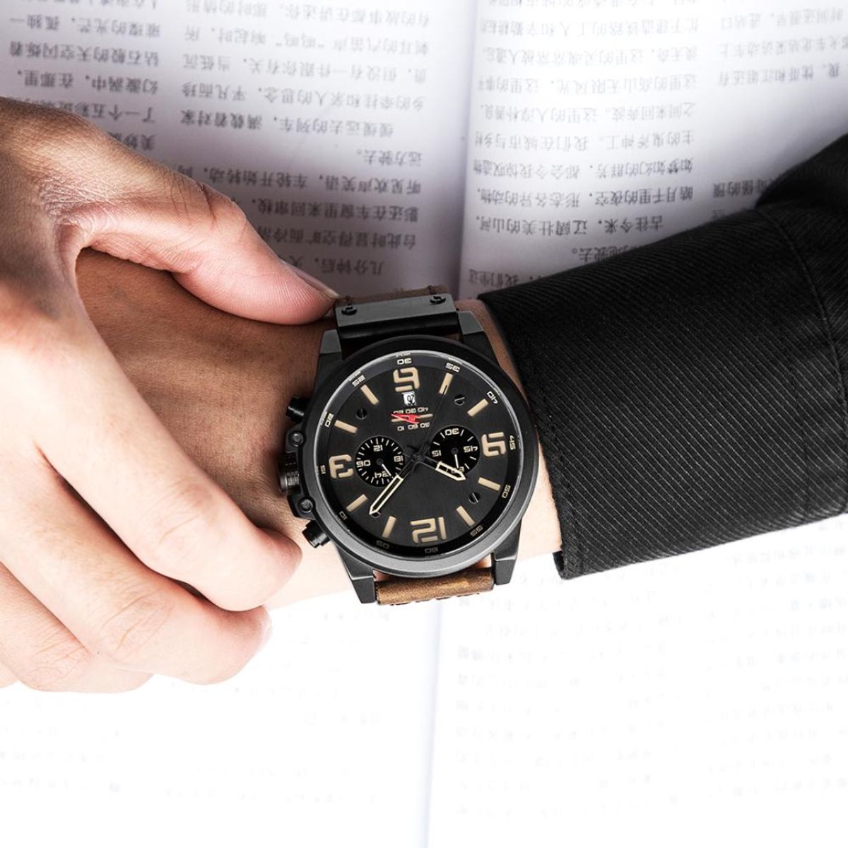 CURREN - Reloj Curren 8314 Cronógrafo En Cuero Para Hombre Marron