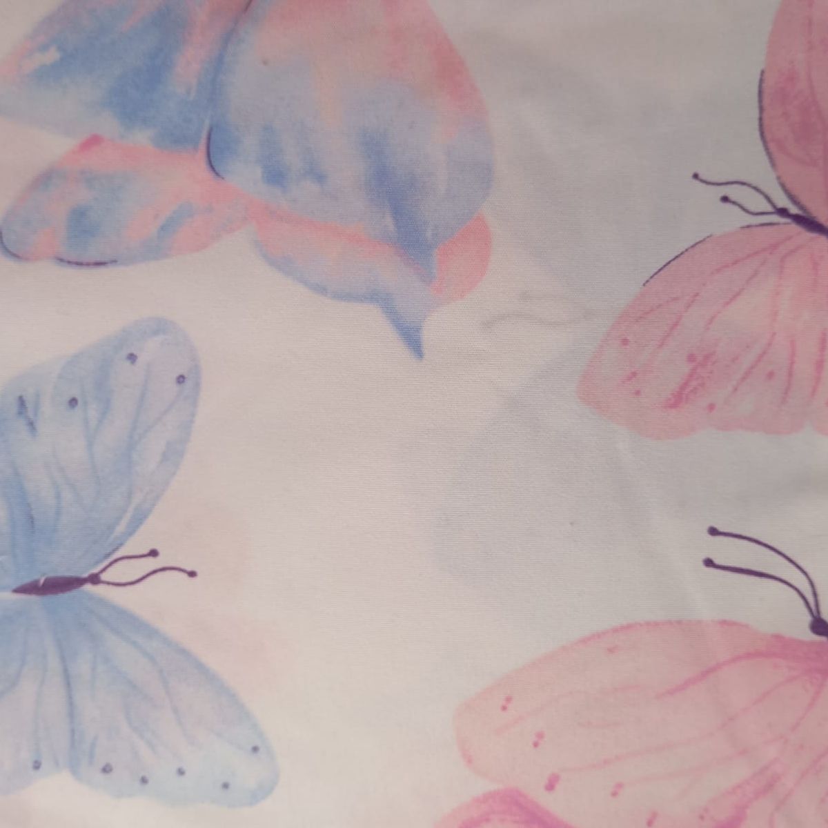 SIRENITAS - Juego de sabanas Cama Sencilla Mariposas Rosas y Azul