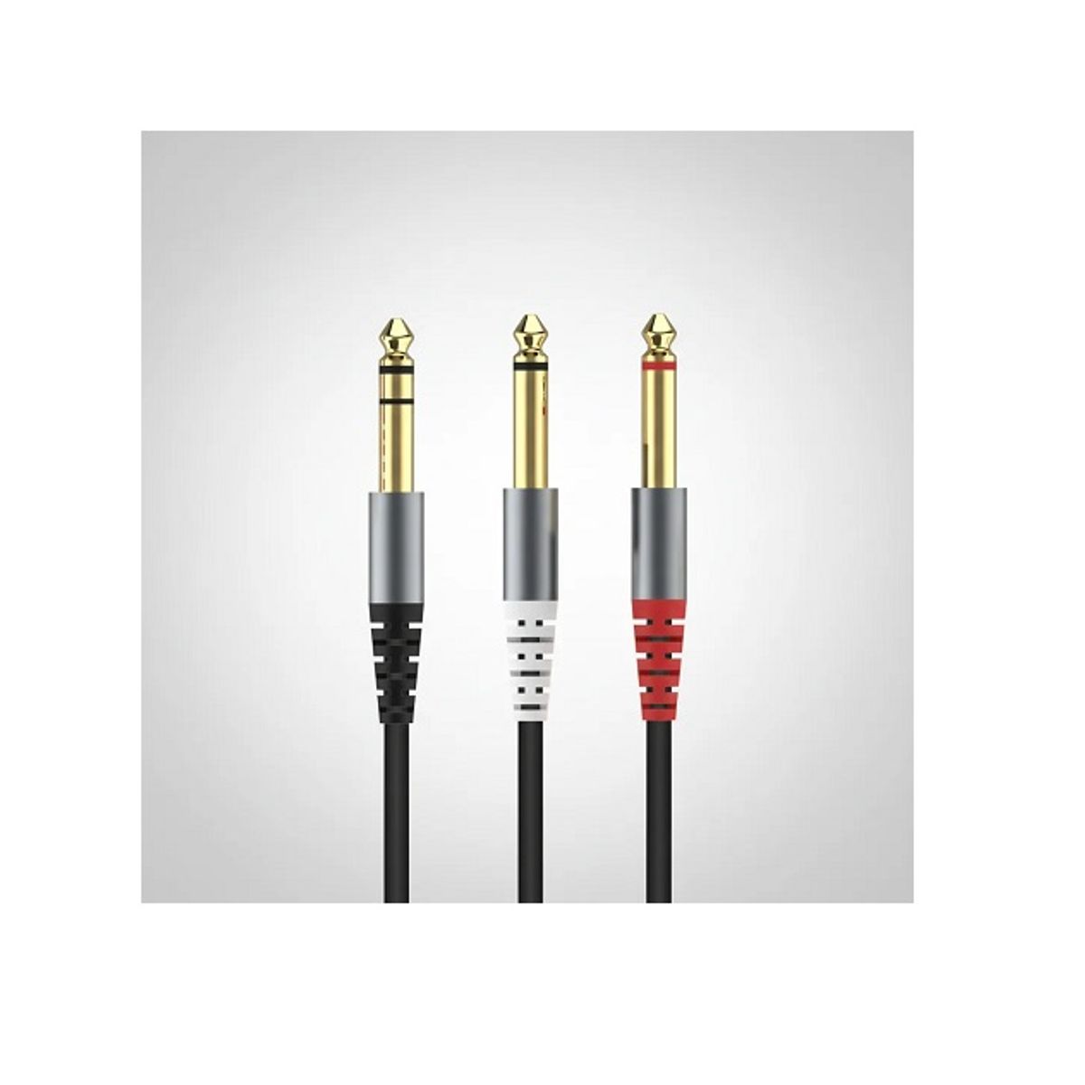GENERICO - Cable de Audio 3.5 mm a 2 x 6.35 mm Estéreo Profesional